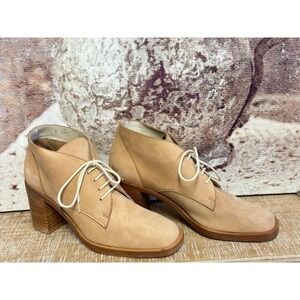 VTG Aldora Chukka Boot Suede Leather Heeled Spain 8.5 B Square Toe